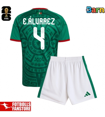 Mexiko Edson Alvarez #4 Hemmatröja Barn VM 2026 Kortärmad (+ Korta byxor)